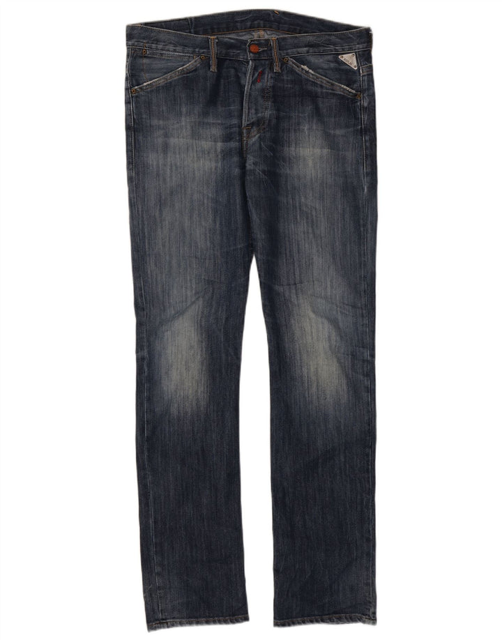 Replay Mens Slim Jeans W32 L32 Blue Cotton