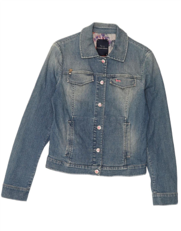 HARMONT & BLAINE Womens Denim Jacket IT 40 Small Blue Cotton