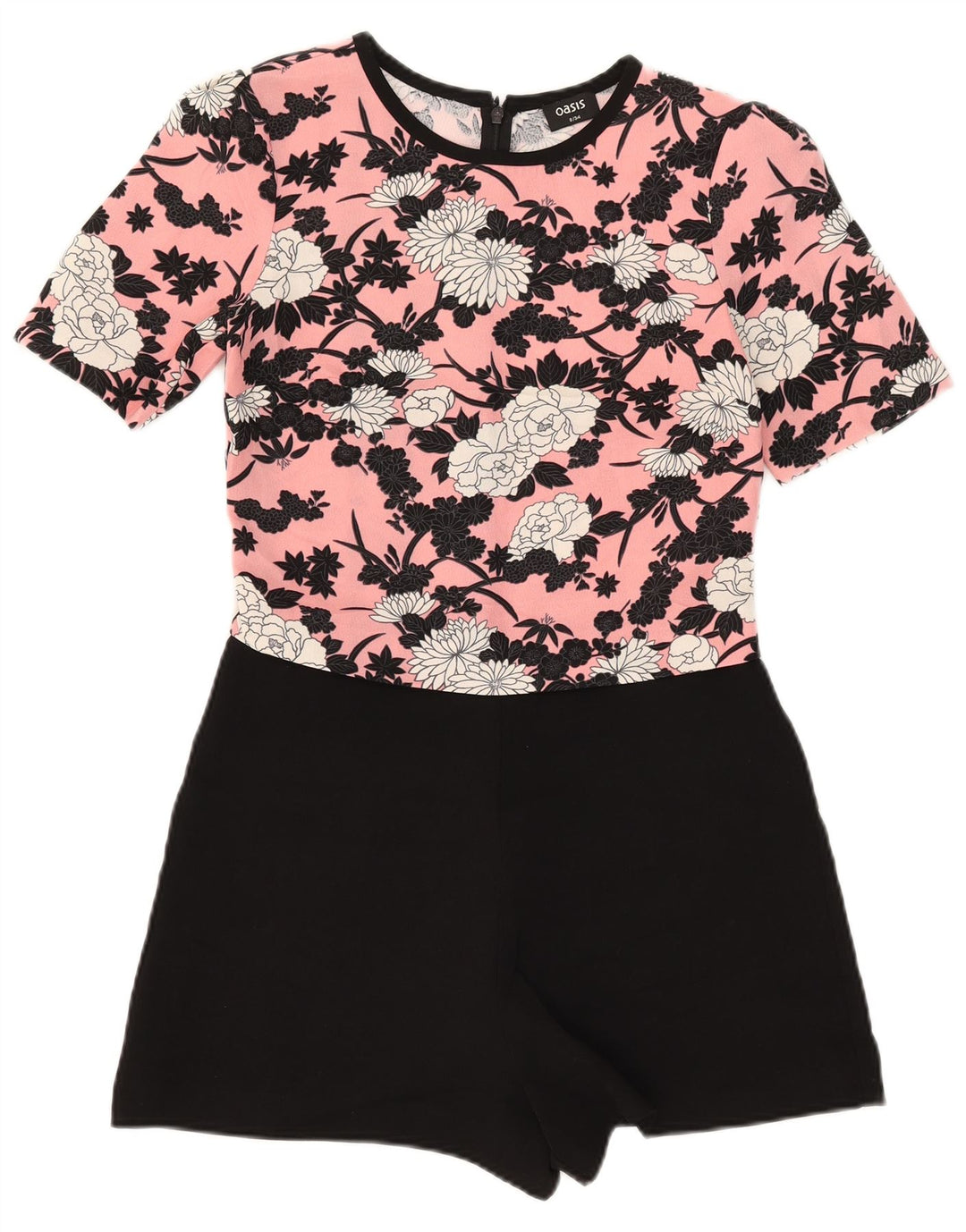 Oasis Womens Short Sleeve Playsuit UK 8 Small  Pink Floral