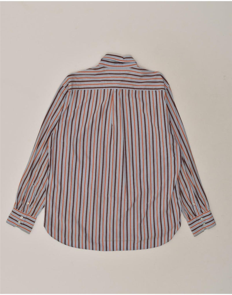 TOMMY HILFIGER Mens Shirt Large Grey Striped Cotton | Vintage Tommy Hilfiger | Thrift | Second-Hand Tommy Hilfiger | Used Clothing | Messina Hembry 