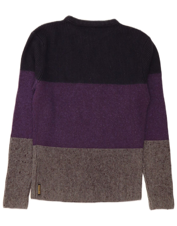 Armani Jeans Mens Crew Neck Jumper Sweater Small Multicoloured Colourblock