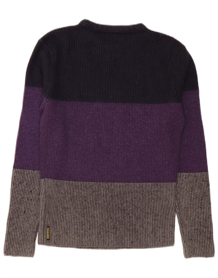 Armani Jeans Mens Crew Neck Jumper Sweater Small Multicoloured Colourblock