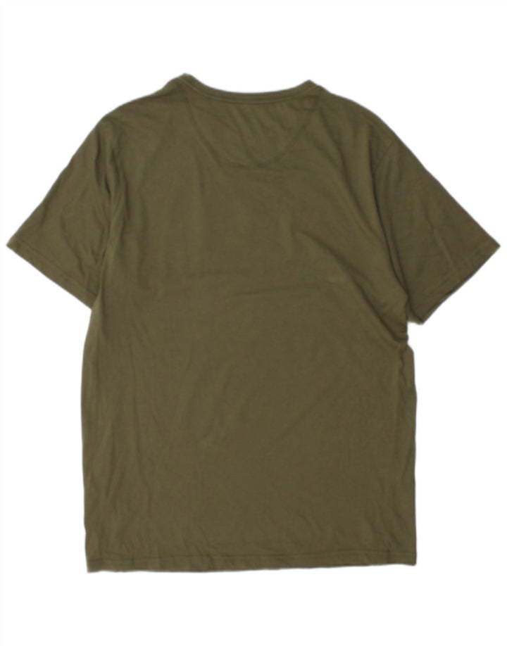 Ellesse Mens Graphic T-Shirt Top Large Khaki Cotton