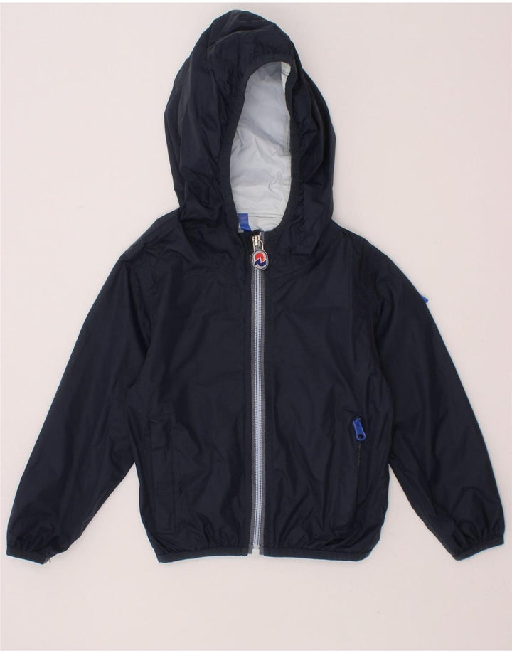 INVICTA Baby Boys Hooded Rain Jacket 18-24 Months Navy Blue Polyamide Vintage Invicta and Second-Hand Invicta from Messina Hembry 