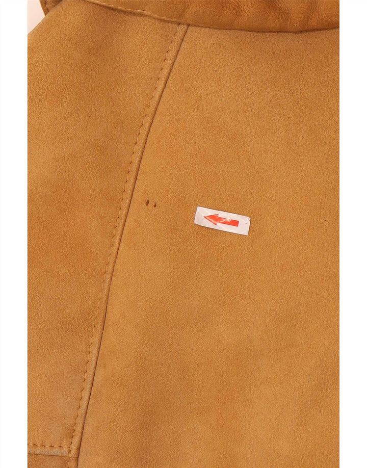 Conbipel Womens Oversized Shearling Jacket IT 42 Medium Brown