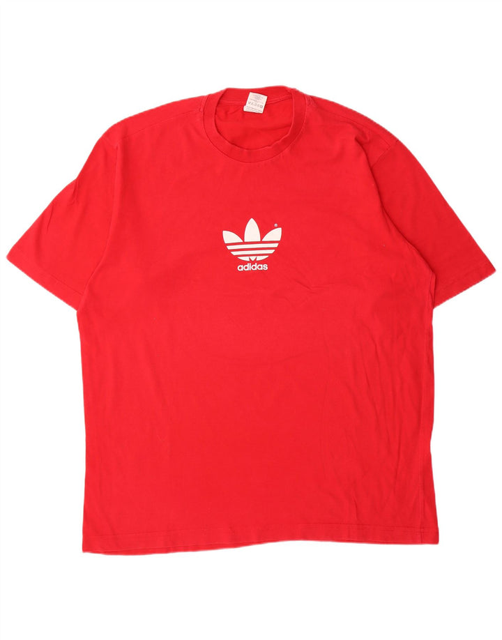 Adidas Mens Graphic T-Shirt Top Large Red Cotton
