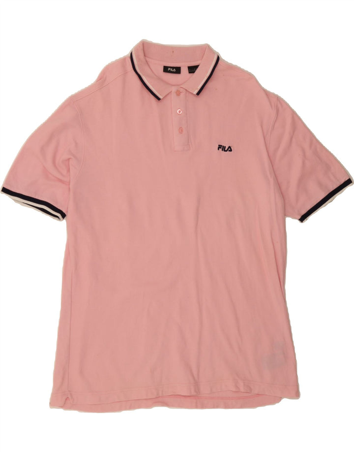 FILA Mens Polo Shirt 2XL Pink Cotton Vintage Fila and Second-Hand Fila from Messina Hembry 