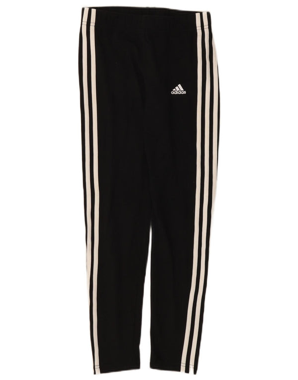Adidas Girls Leggings 13-14 Years Black Cotton