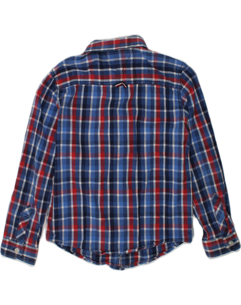 TOMMY HILFIGER Boys Shirt 6-7 Years Blue Check Cotton | Vintage Tommy Hilfiger | Thrift | Second-Hand Tommy Hilfiger | Used Clothing | Messina Hembry 