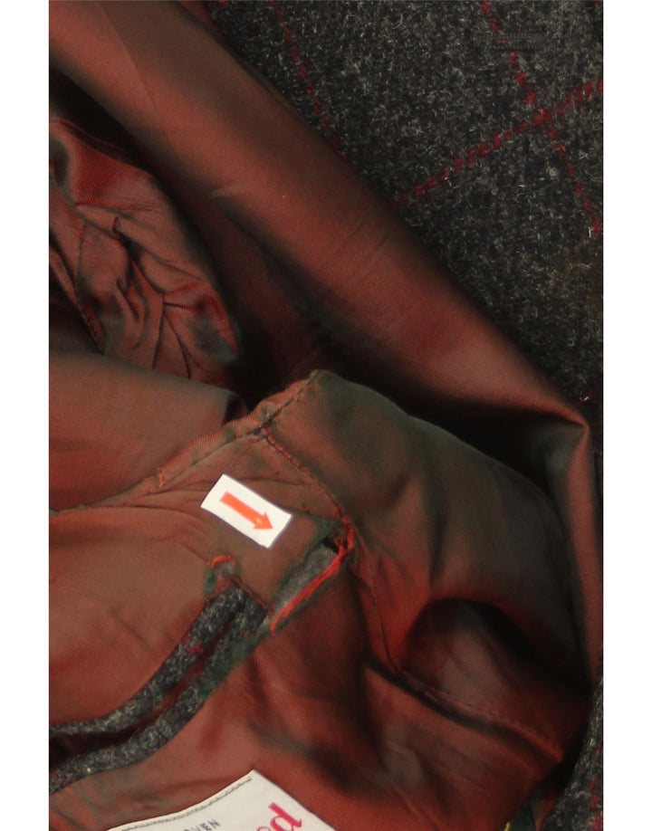 Scirocco Mens Harris Tweed 2 Button Blazer Jacket UK 40 Large Grey Check