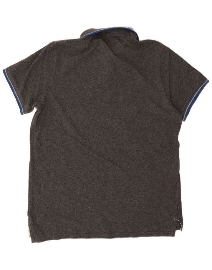 Superdry Mens Polo Shirt 2XL Grey Cotton