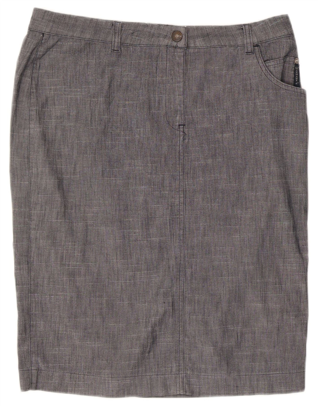 Armani Womens Straight Skirt IT 46 Large W32  Grey Cotton