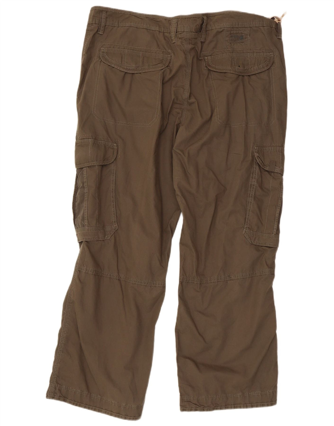 Marks & Spencer Mens Straight Cargo Trousers W40 L29 Brown Cotton