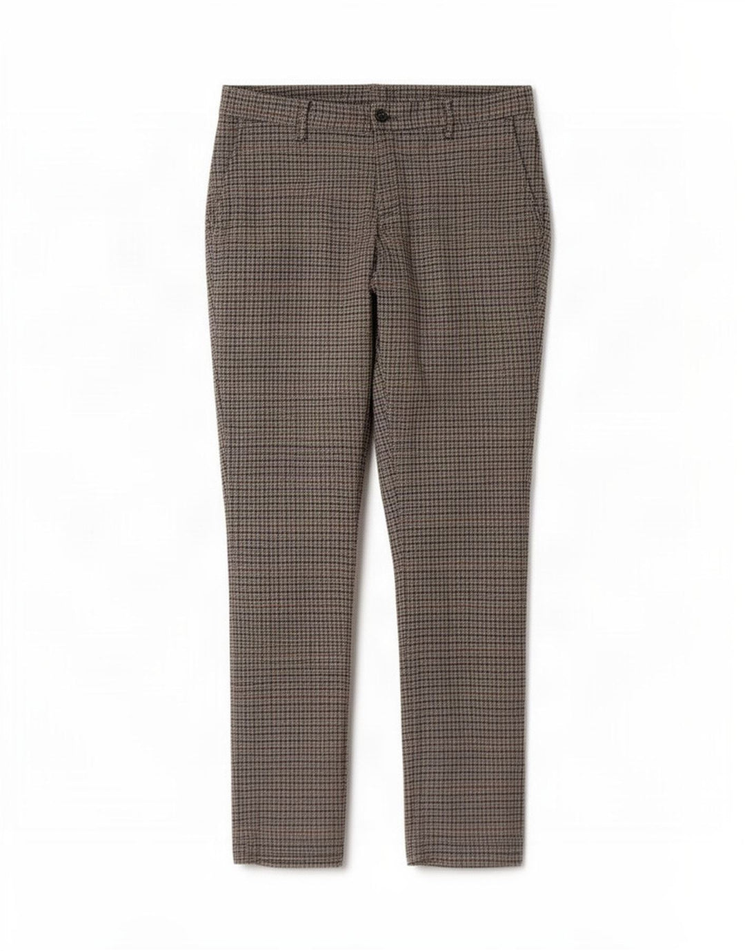 Benetton Mens Straight Suit Trousers IT 48 Medium W34 L34 Grey Houndstooth