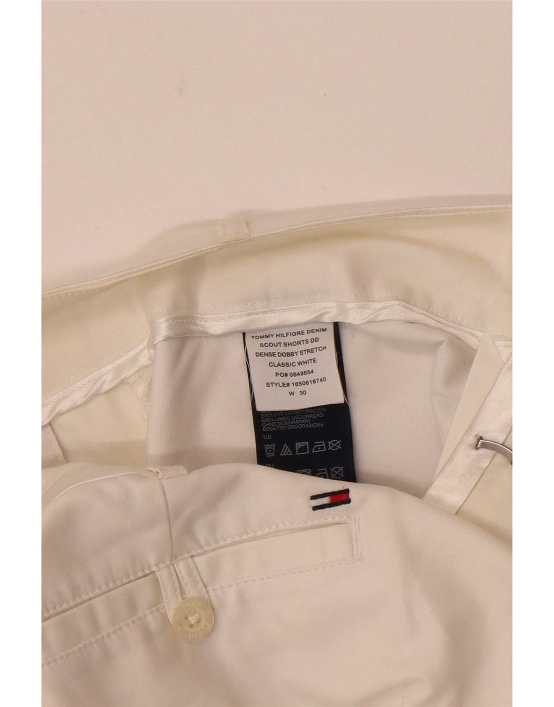 Tommy Hilfiger Womens Chino Shorts W30 Medium White Cotton