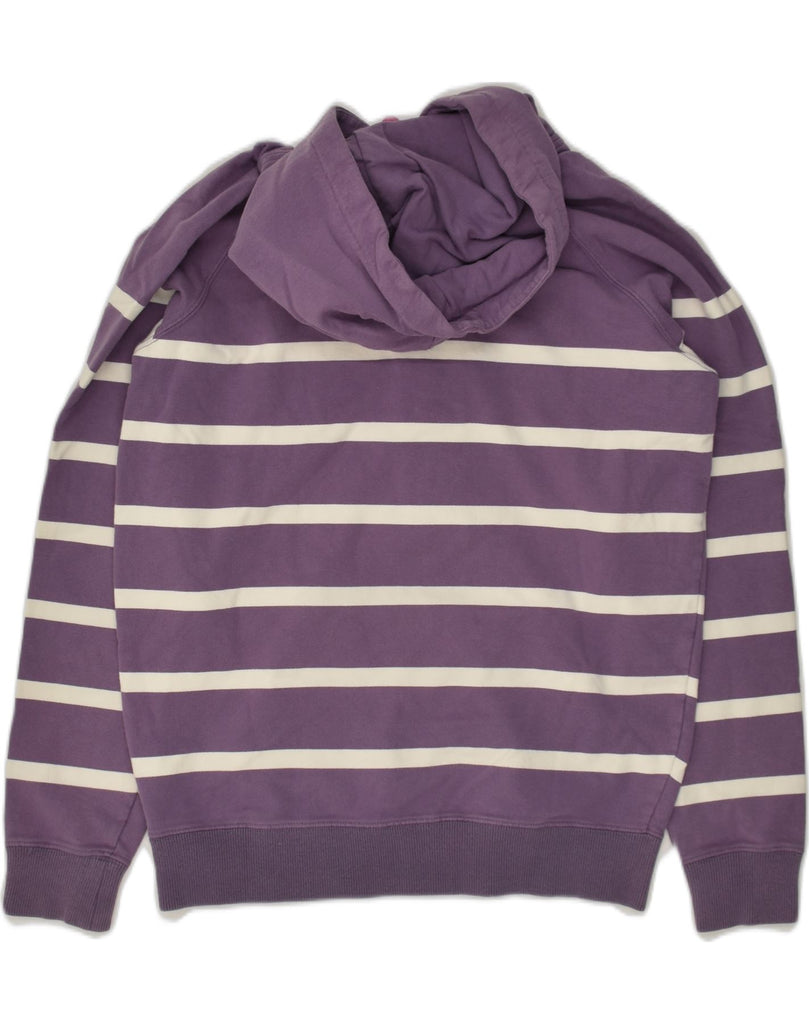 JOULES Womens Hoodie Jumper UK 10 Small Purple Striped Cotton | Vintage Joules | Thrift | Second-Hand Joules | Used Clothing | Messina Hembry 