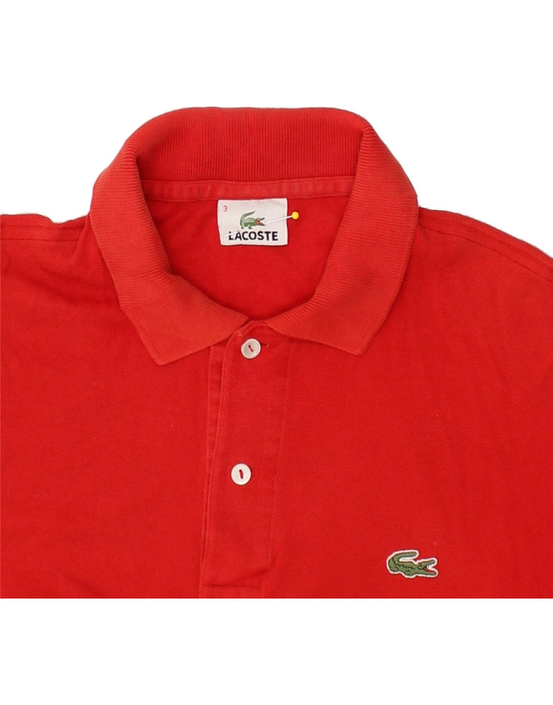 LACOSTE Mens Polo Shirt Size 3 Small Red Cotton | Vintage Lacoste | Thrift | Second-Hand Lacoste | Used Clothing | Messina Hembry 