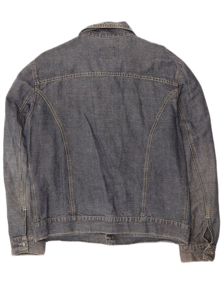 North Sails Mens Denim Jacket UK 40 Large Navy Blue Cotton