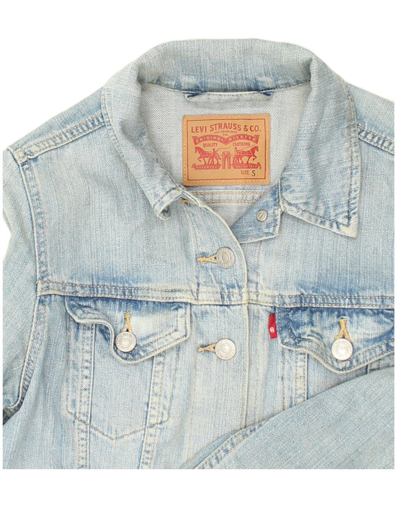 LEVI'S Womens Denim Jacket UK 8 Small Blue Cotton | Vintage Levi's | Thrift | Second-Hand Levi's | Used Clothing | Messina Hembry 