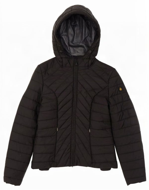 Refrigiwear Womens Hooded Padded Jacket IT 48 Large Black Polyamide