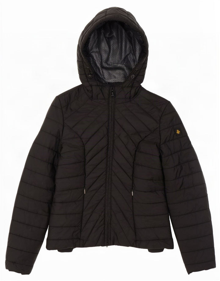 Refrigiwear Womens Hooded Padded Jacket IT 48 Large Black Polyamide
