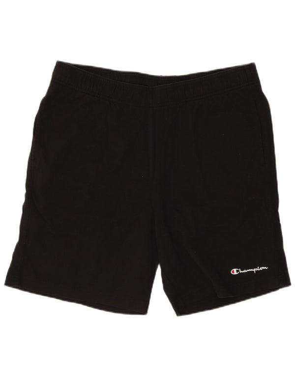 Champion Mens Graphic Regular Fit Sport Shorts XL Black Cotton Sports