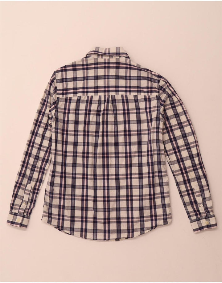 JACK WILLS Womens Shirt UK 6 XS White Check Cotton