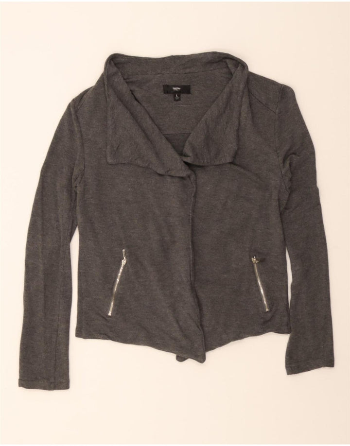MOSSIMO Womens Asymmetric Cardigan Top UK 14 Large Grey Rayon Vintage Mossimo and Second-Hand Mossimo from Messina Hembry 