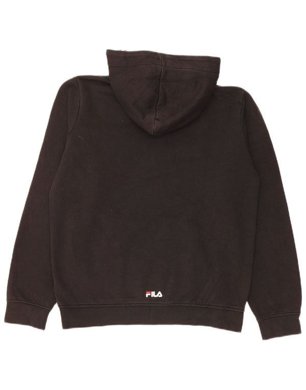 Fila Boys Graphic Hoodie Jumper 13-14 Years Black Cotton