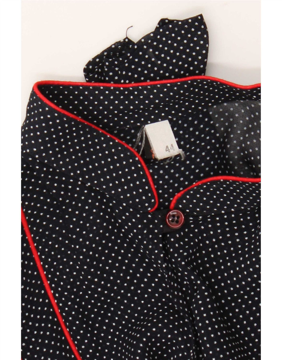 Vintage Womens 3/4 Sleeve A-Line Dress IT 44 Medium Navy Blue Spotted