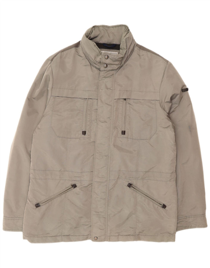 Geox Mens Respira Utility Jacket UK 46 3XL Grey Polyamide