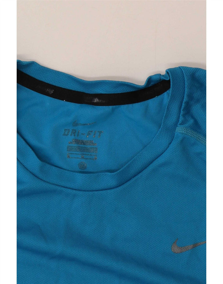 Nike Mens Dri Fit T-Shirt Top Medium Blue
