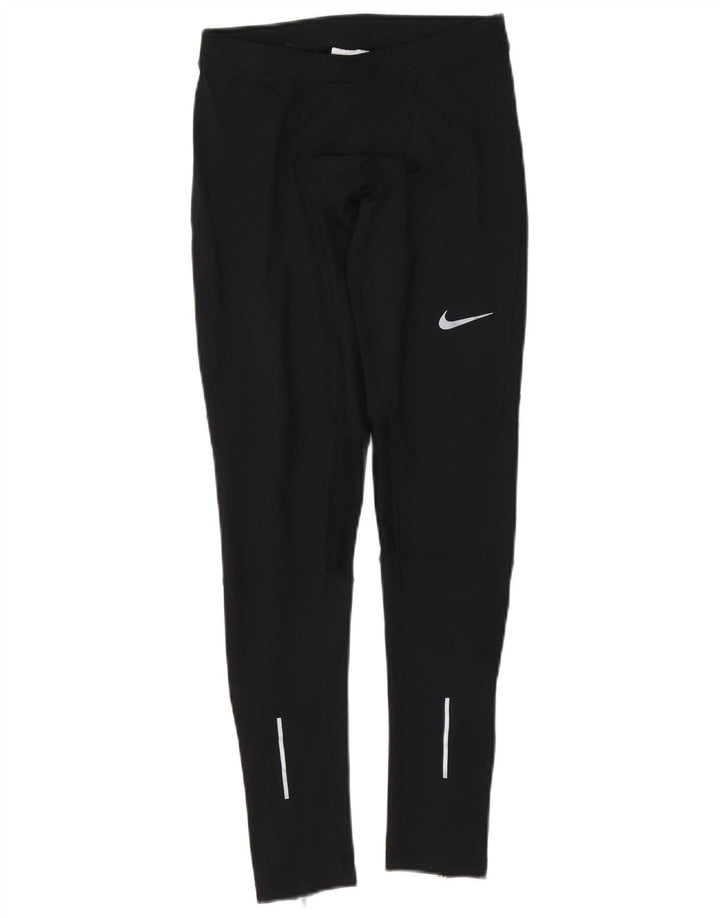 Nike Womens Dri Fit Leggings UK 8 Small Black Polyester