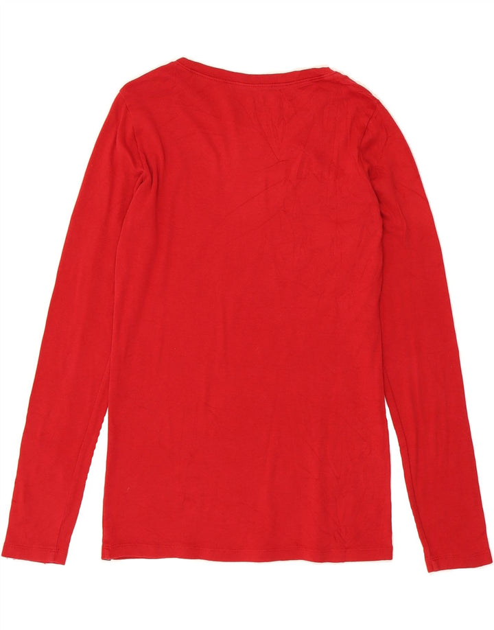 EDDIE BAUER Womens Top Long Sleeve UK 12 Medium Red Vintage Eddie Bauer and Second-Hand Eddie Bauer from Messina Hembry 