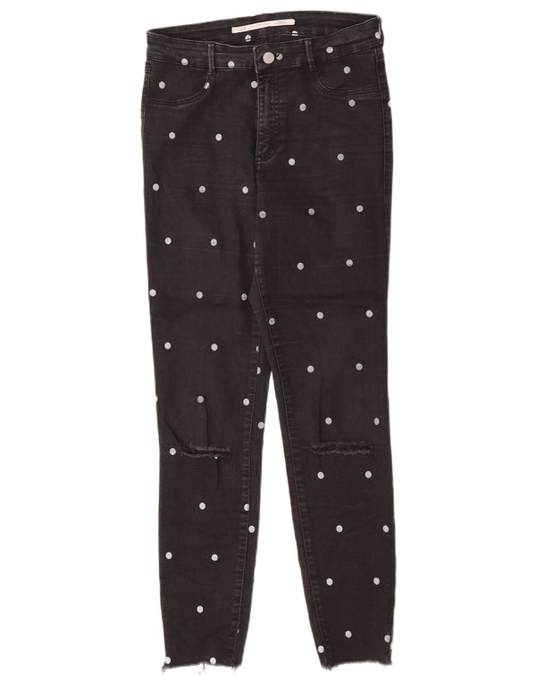 Zara Womens Trafaluc Jegging Jeans EU 40 Medium W30 L27 Black Spotted