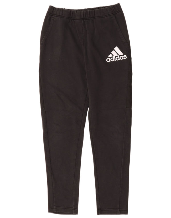 Adidas Boys Graphic Tracksuit Trousers 13-14 Years  Black Cotton