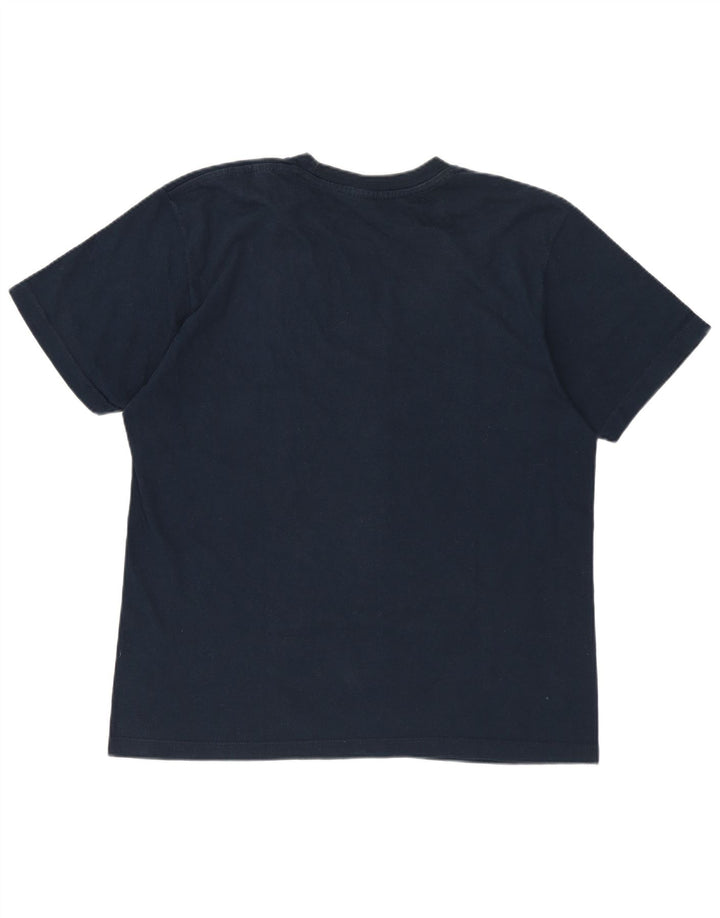 CHAMPION Mens Graphic T-Shirt Top Small Navy Blue Cotton
