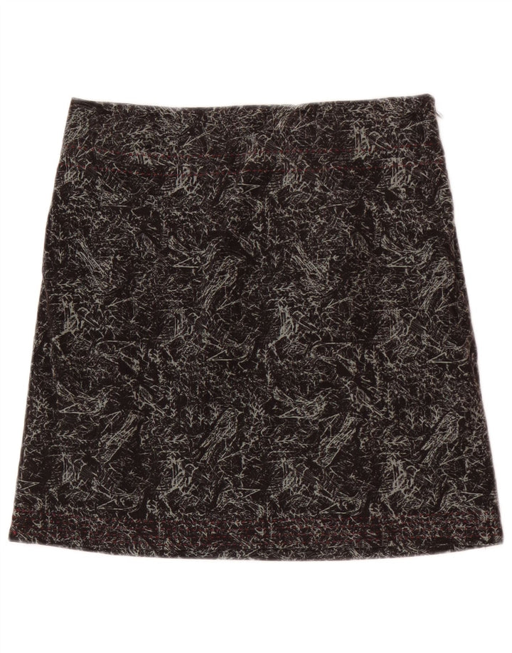 White Stuff Womens Abstract Pattern Corduroy Mini Skirt UK 8 Small W28 Grey