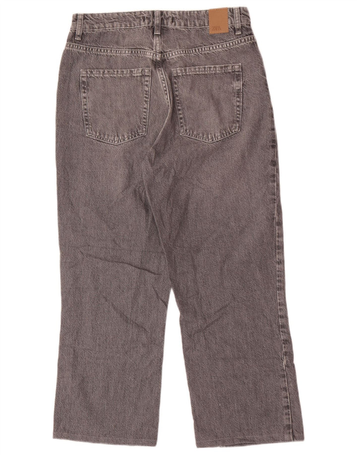 Zara Womens Cropped Jeans EU 40 Medium W30 L25 Grey Cotton