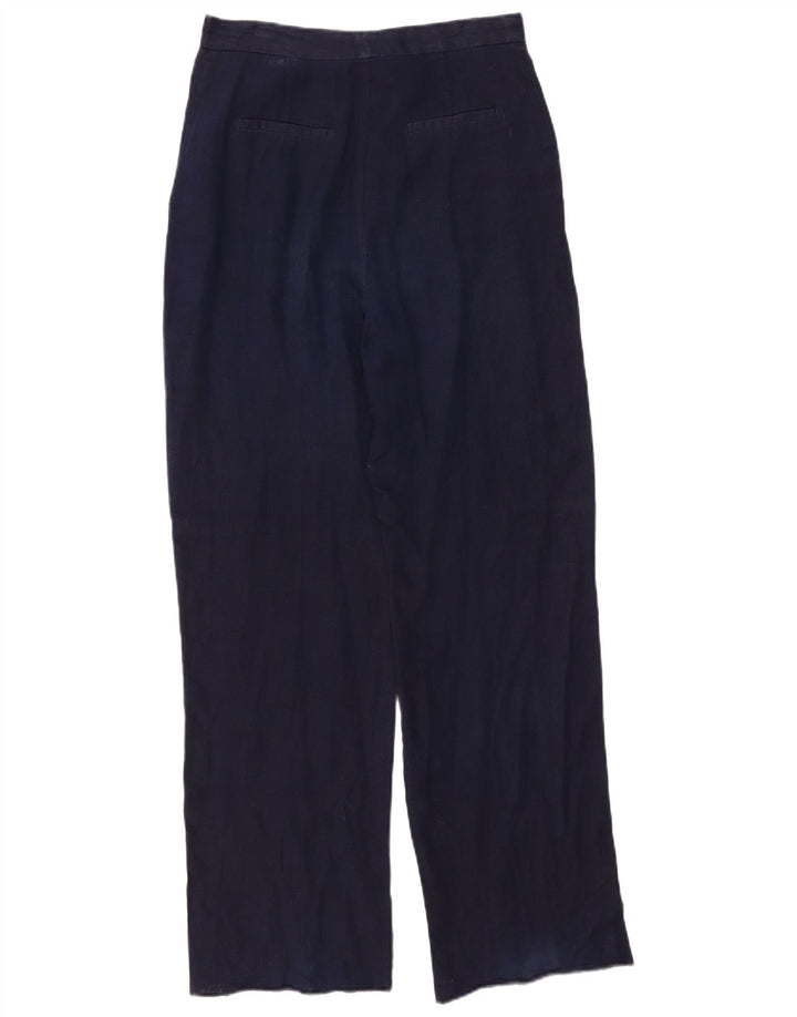 Zara Womens Straight Chino Trousers Medium W30 L31 Navy Blue