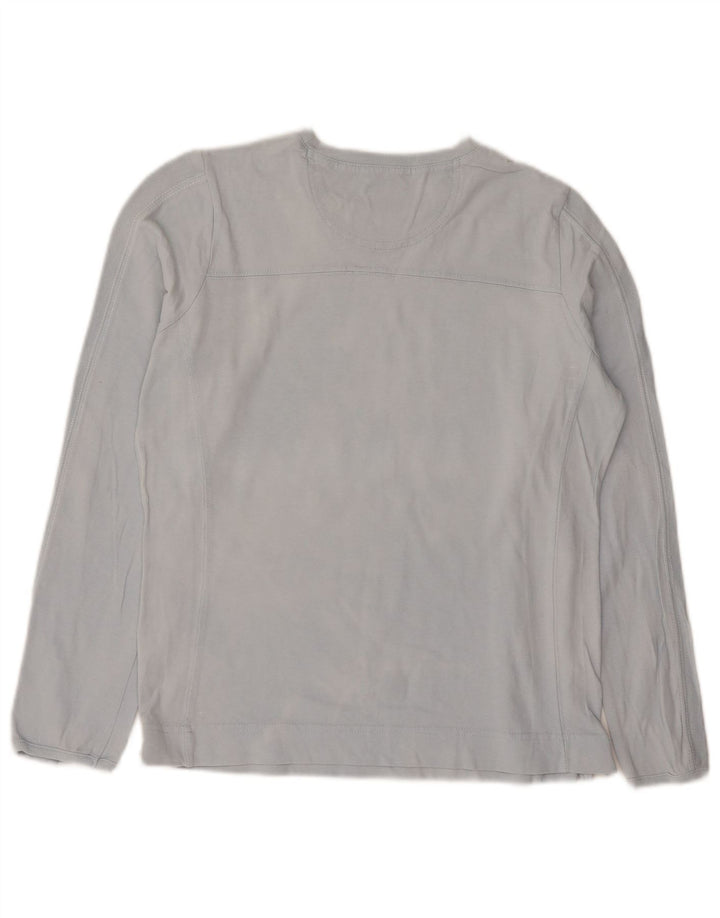 Champion Womens Easy Fit Top Long Sleeve UK 10 Small Blue Cotton