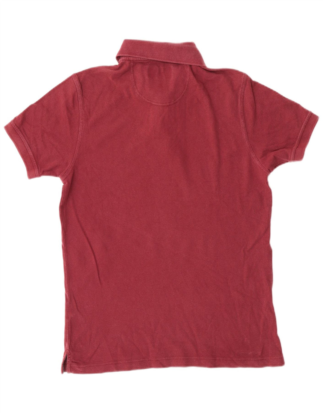 Barbour Mens Polo Shirt Small Burgundy Cotton