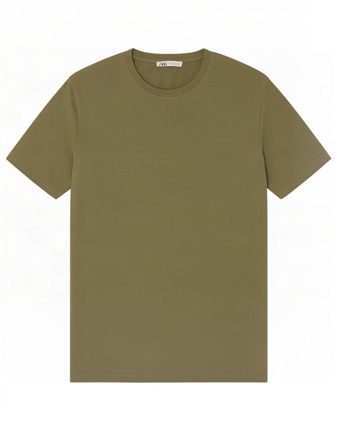 Zara Mens T-Shirt Top Medium Khaki