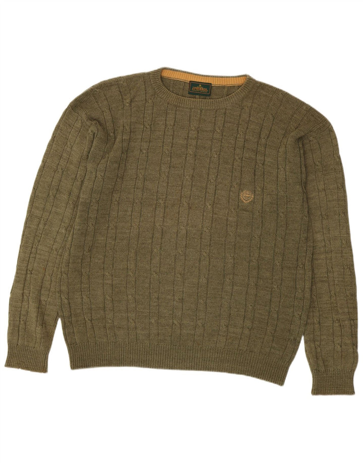 MC Gregor Mens Crew Neck Jumper Sweater Medium Khaki
