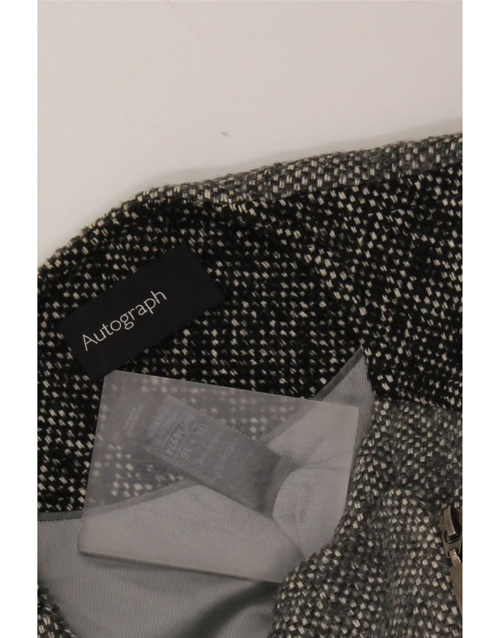 Marks & Spencer Womens Autograph Blazer Jacket UK 16 Large Grey Flecked