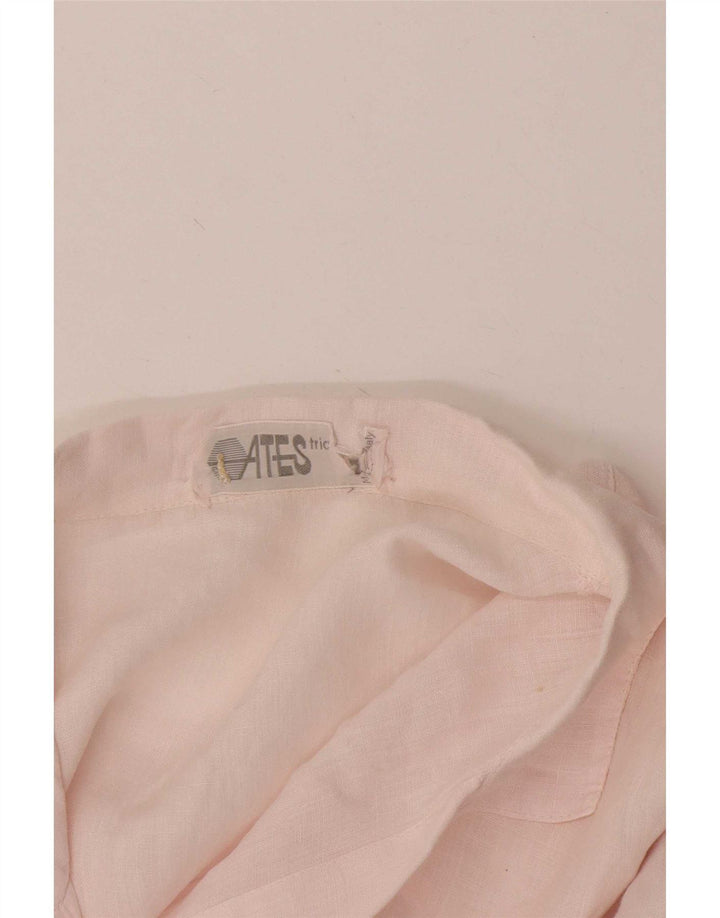 Vintage Mens Short Sleeve Pullover Shirt Medium Pink