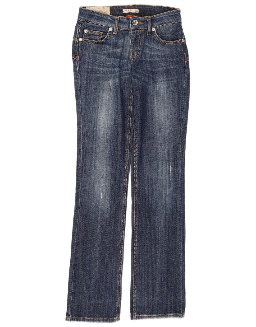 Liu Jo Womens Distressed Bootcut Jeans W28 L34 Blue Cotton