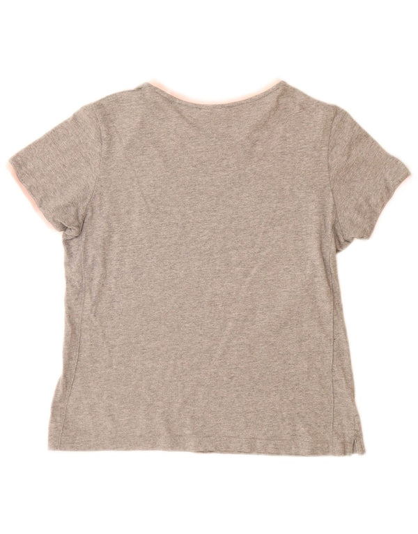 LOTTO Womens T-Shirt Top UK 6 XS Grey Flecked