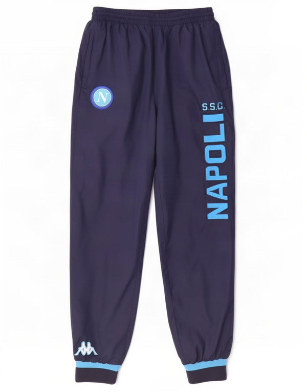 Kappa Mens Napoli Tracksuit Trousers Joggers Small Navy Blue Colourblock