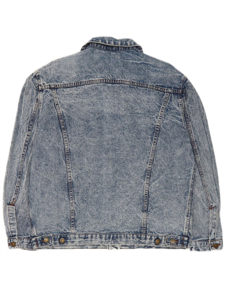 Wild Mens Denim Jacket UK 38 Medium Blue Cotton